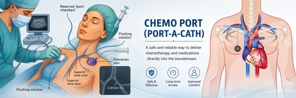 Chemo Port Insertion and Care in Bhojipura, Uttar Pradesh | Rohilkhand Cancer Institute