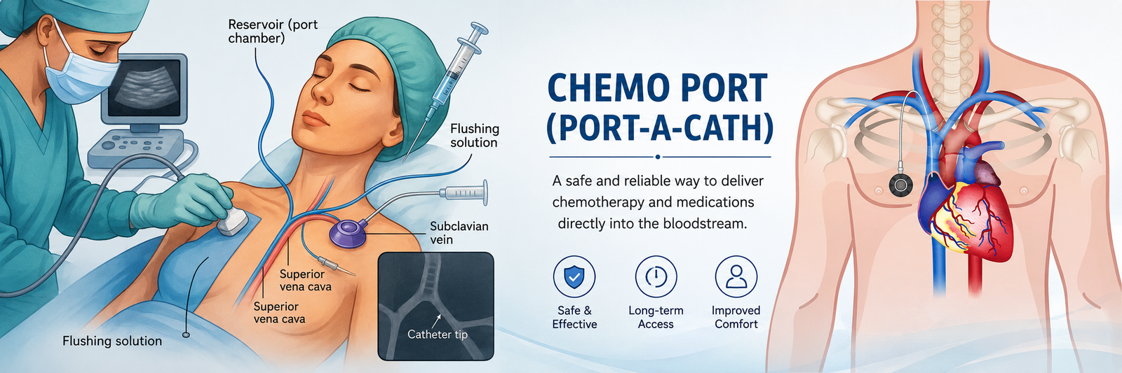 Chemo Port Insertion and Care in Bhojipura, Uttar Pradesh | Rohilkhand Cancer Institute